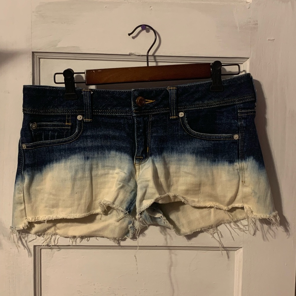 American Eagle Ombré Denim Cut Off Shorts